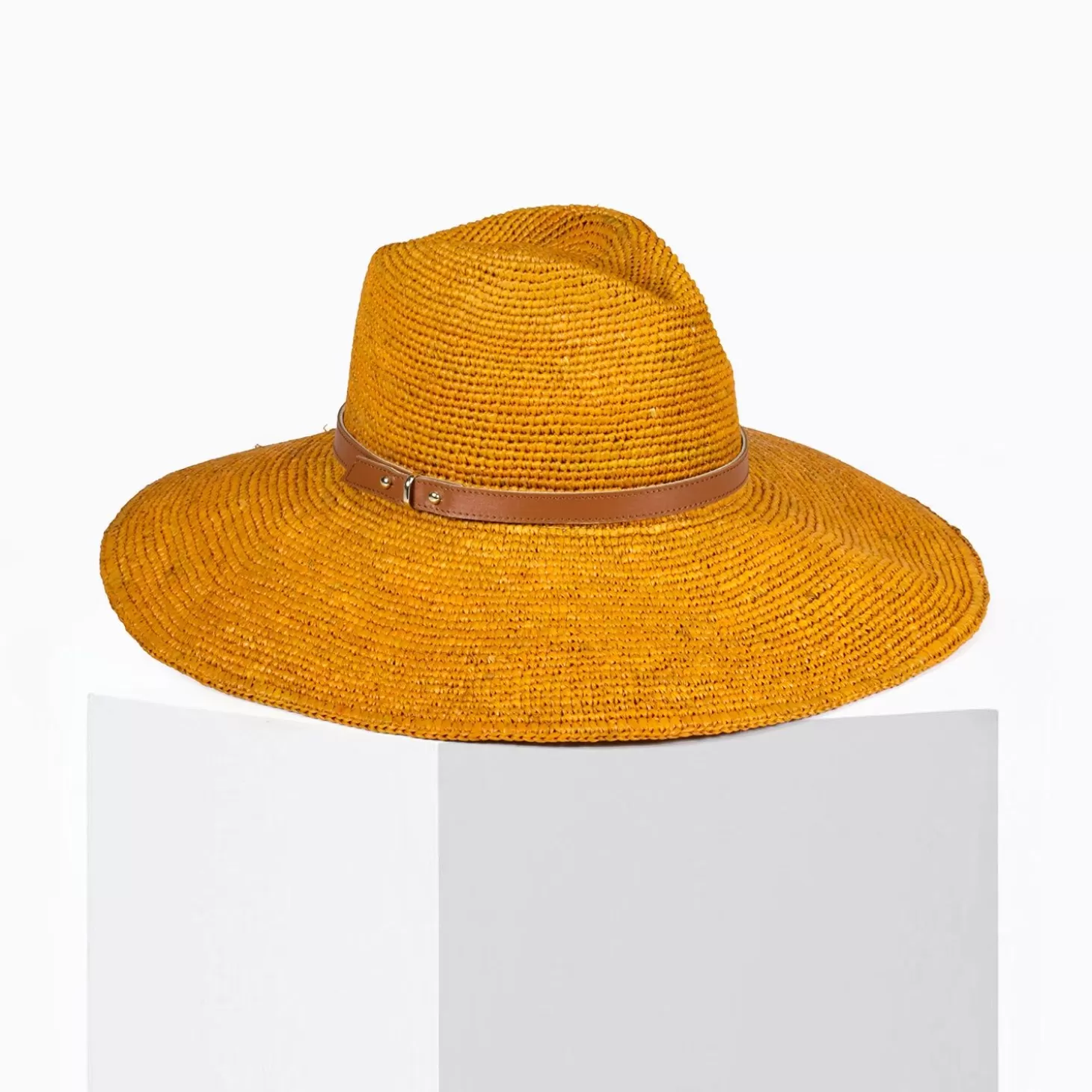 New Chapeau Fed A Raphia Golden Chapeaux